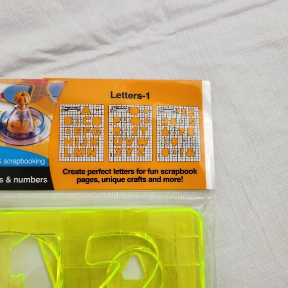 Fiskars Shape Template Plastic Yellow Letters - 1 Three Pieces - Picture 2 of 5